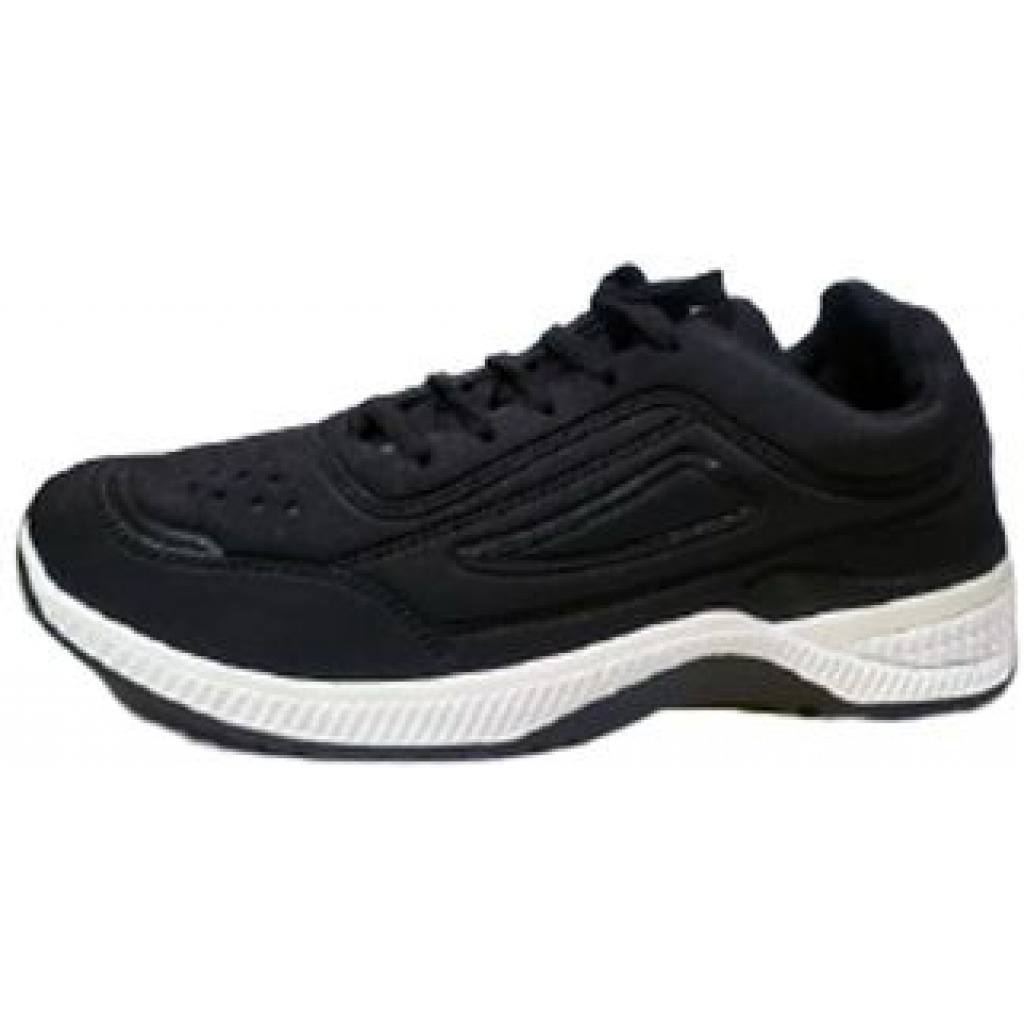 Men’s Lace Up Sneakers – Black, White Men's Fashion Sneakers TilyExpress