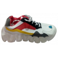 Women's Designer Sneakers - White,Red,Yellow,Black