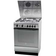 Indesit I6TG1G 60cms Gas Cooker, Auto ignition, Rotisserie - SS