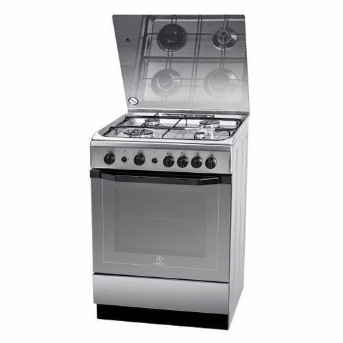 Indesit I6TG1G 60cms Gas Cooker, Auto ignition, Rotisserie - SS