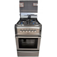 Venus Cooker VC5531 3 Gas Burners, 1 Electric Plate 50x50cm; Auto Ignition, Grill, Electric Oven - Silver