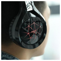 Robot 3D Stereo Surround LED Wired Gaming Headset - Black