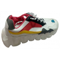 Women's Designer Sneakers - White,Red,Yellow,Black