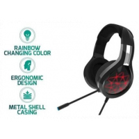 Robot 3D Stereo Surround LED Wired Gaming Headset - Black