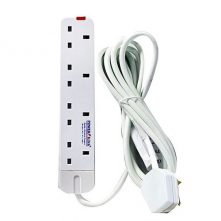 Power King 4 Ways Power King Extension Cable- 3 Meter – White Power Extension Cables TilyExpress