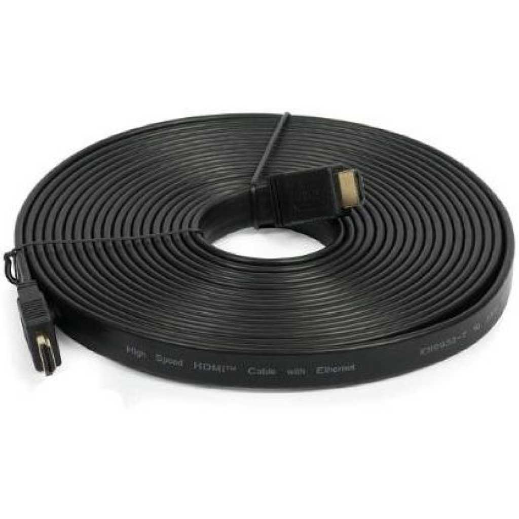 20 Meter Flat High Speed HDTV Video & Audio HDMI Cable – Black HDMI-to-VGA Adapters TilyExpress