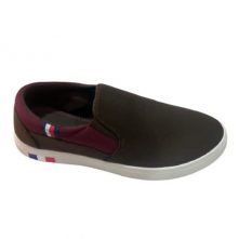 Rock Men's Slip-On Plimsolls - Brown, White