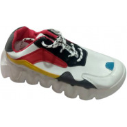 Women's Designer Sneakers - White,Red,Yellow,Black