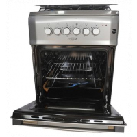 Venus Cooker VC5531 3 Gas Burners, 1 Electric Plate 50x50cm; Auto Ignition, Grill, Electric Oven - Silver