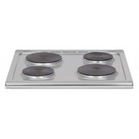 Venus 60x60cm Full Electric Cooker; 4-Hot Plates, Electric Oven & Grill, Oven Lamp, Variable Oven Temperarture VC6644 - Silver