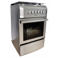 Venus Cooker VC5531 3 Gas Burners, 1 Electric Plate 50x50cm; Auto Ignition, Grill, Electric Oven - Silver