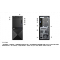 Dell Vostro 3671 Business Desktop Computer_ Intel Hexa-Core i5-9400 up to 4.1GHz_ 8GB DDR4 RAM_ 1TB HDD_ DVDRW_ WiFi_ Bluetooth_ USB 3.0_ HDMI_ Black_ Windows 10 Professional