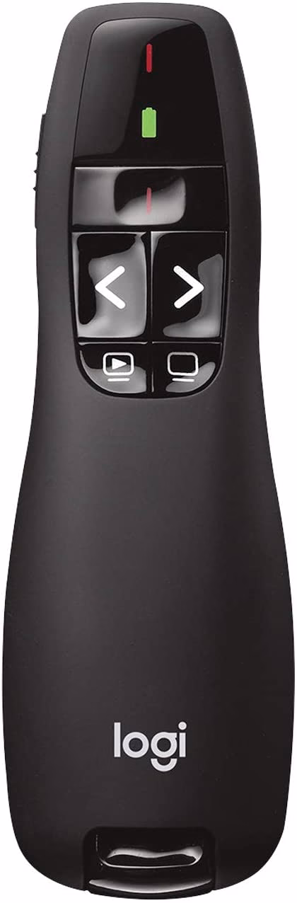 Logitech Wireless Presenter R400, Wireless Presentation Remote Clicker with Laser Pointer
