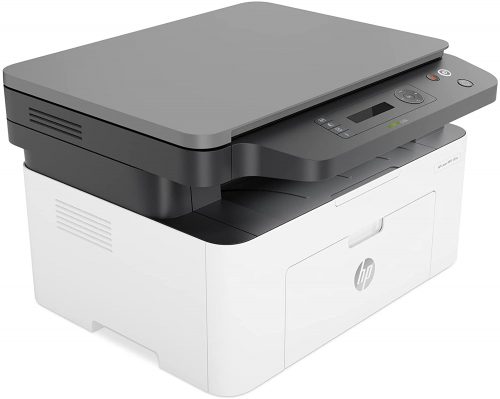 HP Laser 135a Printer, Mono Laser Multifunction Printer (Print/Copy/Scan) 128MB 2-Line LCD 20ppm 10,000 (MDC) - White