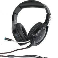 Robot 3D Stereo Surround LED Wired Gaming Headset - Black