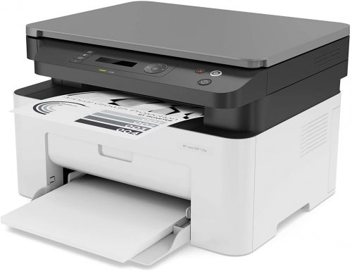 HP Laser 135a Printer, Mono Laser Multifunction Printer (Print/Copy/Scan) 128MB 2-Line LCD 20ppm 10,000 (MDC) - White