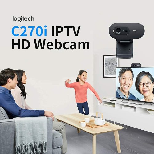 Logitech C270i PTV 960-001084 - Desktop or Laptop Webcam, HD 720p Widescreen for Video Calling and Recording