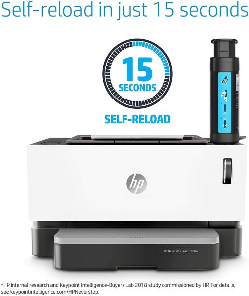 HP Neverstop 1000W Printer, WiFi Enabled Monochrome Laser Printer - White