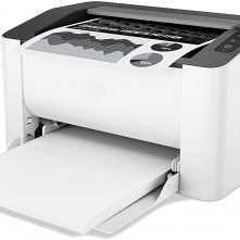 HP LaserJet 107w Printer, 4ZB78A, Black and White Laser Monochrome Wifi Printer - White