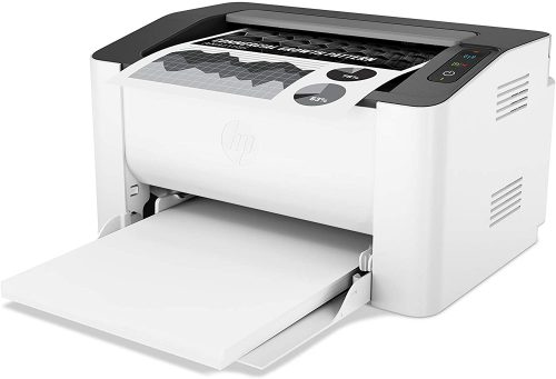 HP LaserJet 107w Printer, 4ZB78A, Black and White Laser Monochrome Wifi Printer - White