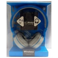 Bluetooth Wireless Fully Dolby Headphones for PC And All Smartphones -MS-881A - Blue,Grey