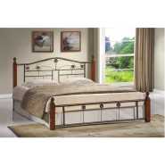 Metal, Wood Bed – Black, Brown Beds TilyExpress