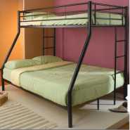 Steel Double Decker Bed - Black