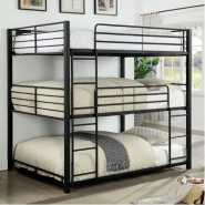 Triple Bunker Decker Bed – Black Beds TilyExpress