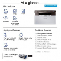 Samsung M2070 Laser Printer Xpress (Print, Scan, Photocopy) - White/Black