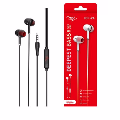 Itel IEP-24 Deepest Bass Earphones - Black