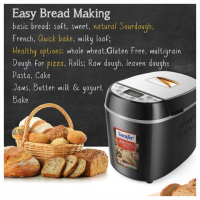 Sonifer Automatic Electric Programmable Digital Bread Maker Machine, Black