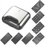 Dsp 7 in1 Waffle Donut Sandwich Maker Removable Plates Donut, Silver Sandwich Makers & Panini Presses TilyExpress 2