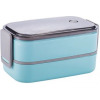Double-Layer Food Lunch Box, Leakproof Container,Microwave Safe, Color May Vary