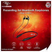 Itel IEB-52 Wireless Bluetooth In Ear Headset with Mic - Black