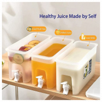 2L Fridge Beverage Dispenser With Faucet In Refrigerator Container, Colourless