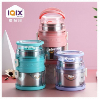 2.1L Preservation Food Lunch Box Container Flask With Spoon and Fork, Color May Vary