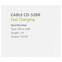 Oraimo CD-52BR Tecno , Infinix , Redmi & Itel Fast Charging Data Sync Cable -& Charger - Black