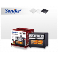 Sonifer 2-in-1 Toaster & Air Fryer Oven 22L, Black