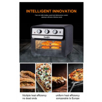 Sonifer 2-in-1 Toaster & Air Fryer Oven 22L, Black