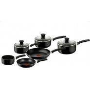 9 Piece Non-stick Saucepan Cookware Pots, Black