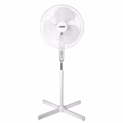 Logik 40CM Pedestal Fan - White