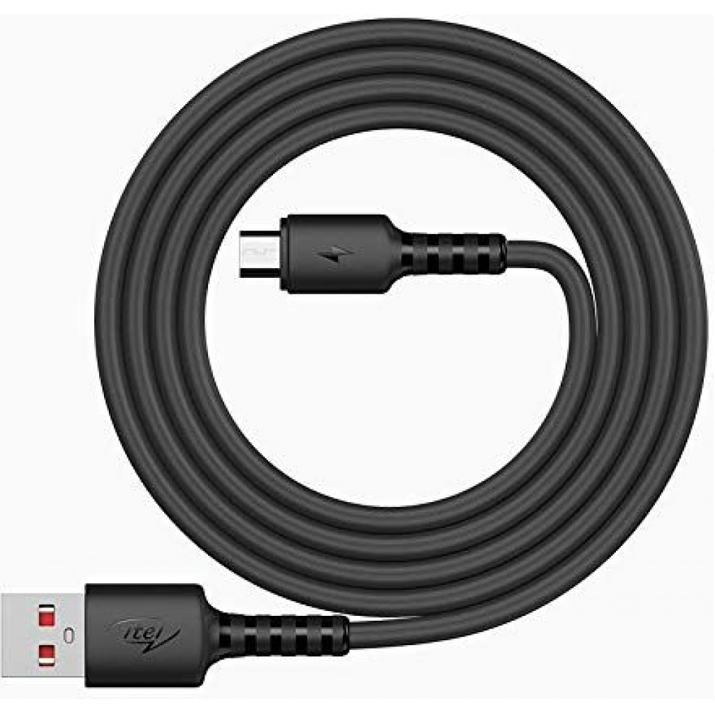 Itel ICD-21 Data Cable ( Fast Charging) 1 m Micro USB Cable (Black)