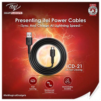 Itel ICD-21 Data Cable ( Fast Charging) 1 m Micro USB Cable (Black)