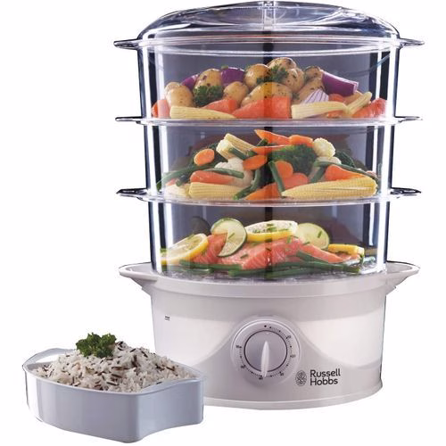 Russell Hobbs Satin Quartz Food Steamer 9litre-White