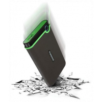 Transcend 1TB USB 3.1 Military Drop Tested External Hard Drive With 3 Layer Protection- Black,Green