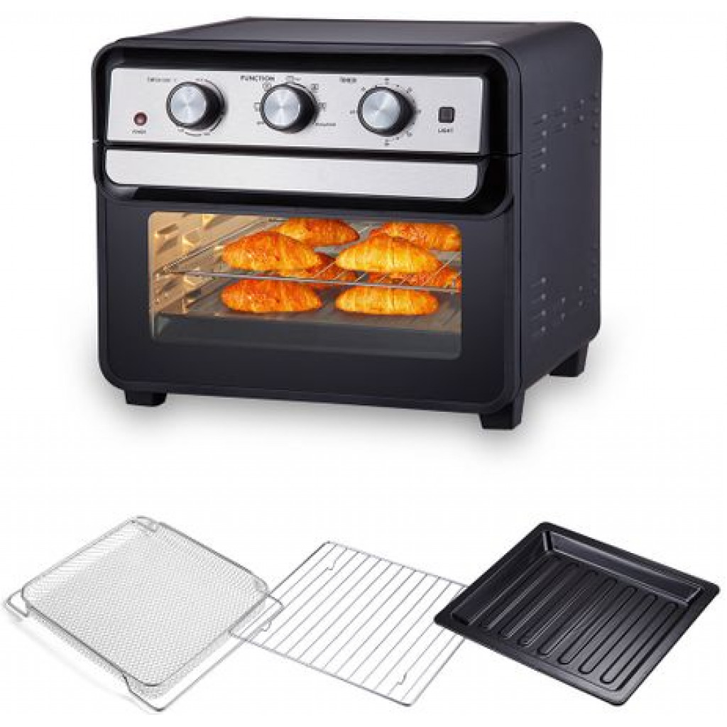 Sonifer 2-in-1 Toaster & Air Fryer Oven 22L, Black