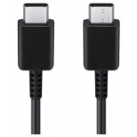 Samsung Official 25W 3 Pin USB Type-C to Type-C Cable Adaptive Fast Charging Travel Charger - Black