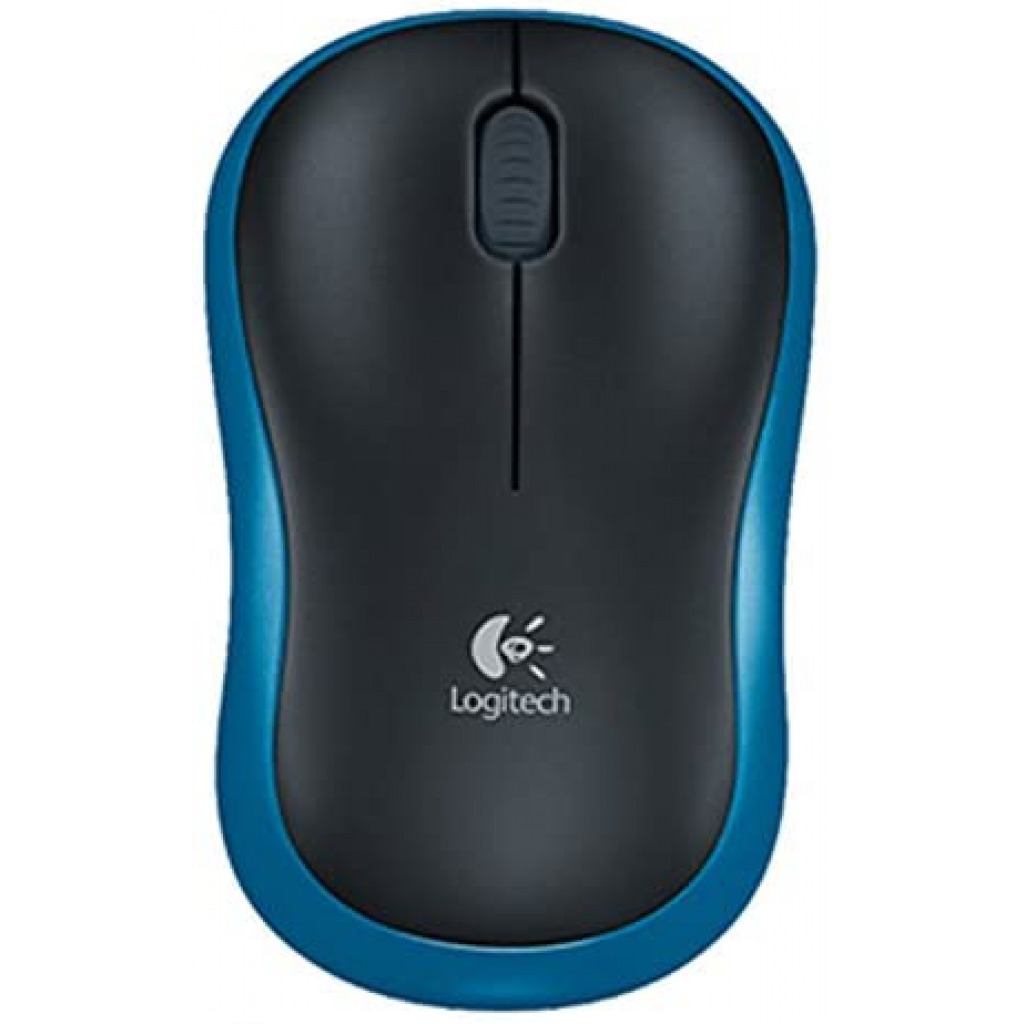 Logitech M186 Wireless Mouse with USB Receiver - Blue