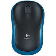 Logitech M186 Wireless Mouse with USB Receiver - Blue