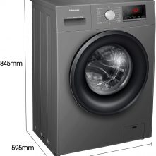 Hisense 8kg Front Loader Washing Machine 1200 RPM, 15 Wash Programs,  WFQP8014EVMT  -  Grey